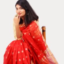 Chanderi silk saree